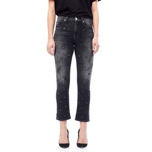 NWT HUDSON high-rise Crop Kick Flare star jean 24